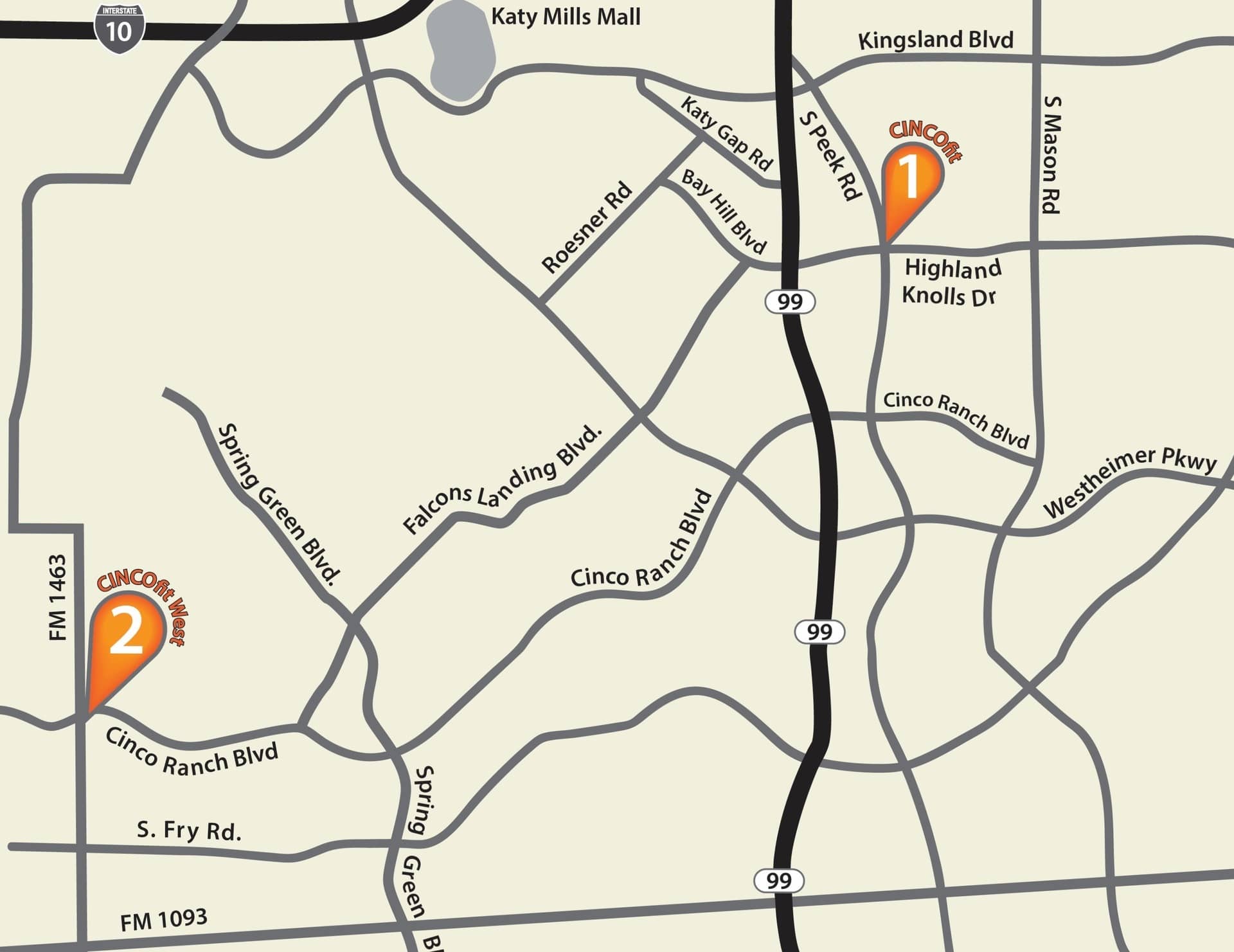 cincofit_ 2 locations map